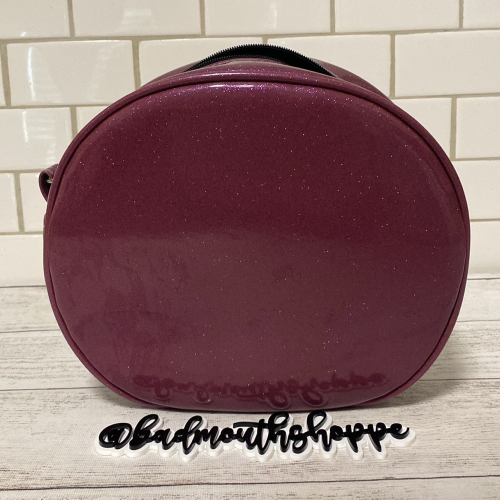 *RARE Love Pain & Stitches Maroon Glitter and Holo Face Happy Face Pumpkin Purse - Picture 3 of 11
